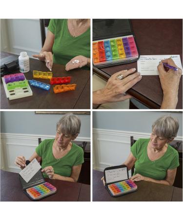 Very Small Pill Organizer - 7 Day Weekly Travel Case & Medication Reminder | 28 Detachable Compartments for Daily Use - Buy Online on GoSupps.com