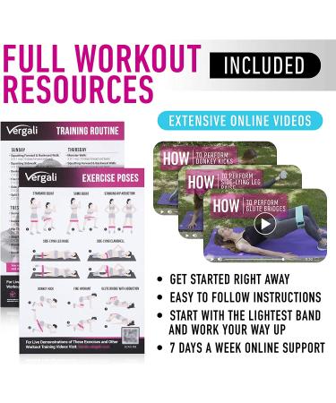 Vergali Fabric Booty Bands for Women - Set of 4 for Butt & Leg Workouts - Buy Online on GoSupps.com