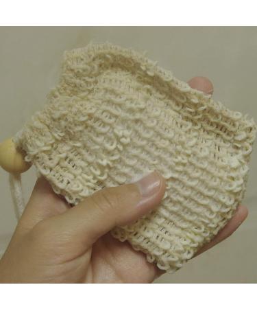 Bleu Bath 6-Pack MINI Sisal Ramie Soap Saver Bag with Drawstring - Natural and Organic Luffa Loofah Scrubber for Exfoliating - Wooden Bead Holder Included - Buy Online on GoSupps.com