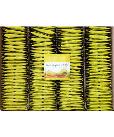 Birchall Tea Bags Pure Lemongrass & Ginger Herbal Tea - Rich in Antioxidants & Anti-inflammatory Properties Calming & Relaxing Box Of 200 Enveloped Plant-Based Prism Tea Bags - Buy Online on GoSupps.com