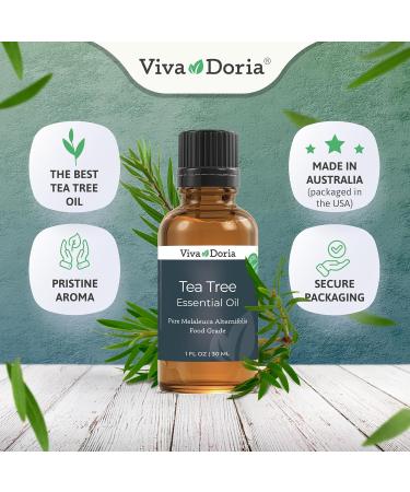 Viva Doria 100% Pure Australian Tea Tree Essential Oil - Undiluted Food Grade 30 mL | International Shipping Available - Buy Online on GoSupps.com