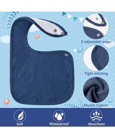 GroBro7 Baby Cubes & Adjustable Drool Bibs - 6 Pack Cotton Bandana Gifts for Newborns & Toddlers | Absorbent Stylish Ideal for Winter & Christmas - Buy Online on GoSupps.com