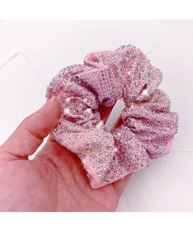 Sparkly Pink Crystal Scrunchie - Stylish Hair Tie for Women - Buy Online on GoSupps.com