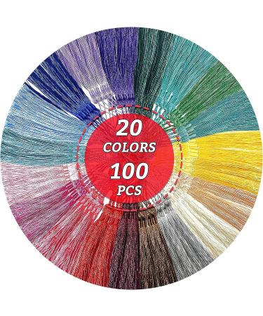 100 Pcs 13cm Silky Handmade Tassels for Jewelry Making & DIY Projects - 20 Colors - Buy Online on GoSupps.com