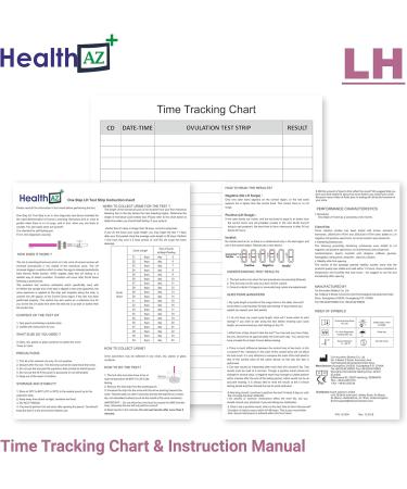 HealthAZ 50x LH Ovulation Test Strips + 50 Urine Cups Kit - Early Detection, Highly Sensitive Home Predictor - Buy Online on GoSupps.com
