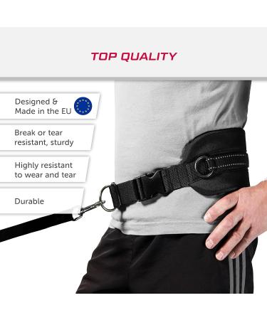 LASALINE Canicross Dog Trekking Belt in Black Neon Orange - Buy Online on GoSupps.com