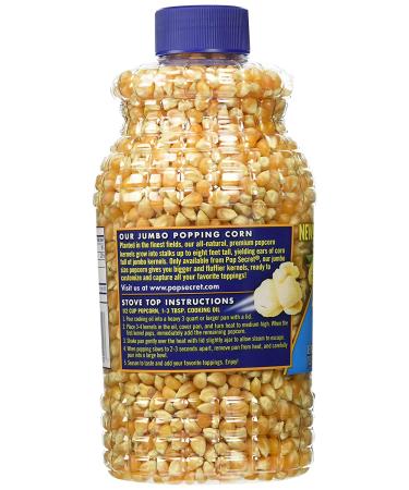 Pop Secret 100% Natural Premium Jumbo Popping Corn - 2 Pack (30 oz each) | Large Bottles - Buy Online on GoSupps.com
