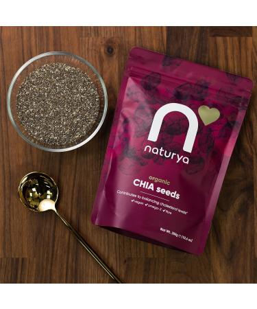 Naturya Organic Raw Chia Seeds 300g - Superfood Rich in Omega-3 & Fiber - Buy Online on GoSupps.com