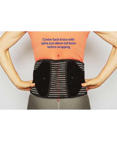 Comfort Compression Back Brace - XSmall (18-25 Waist) | Supportive Black Lower Back Brace for Pain Relief & Active Lifestyle - Buy Online on GoSupps.com