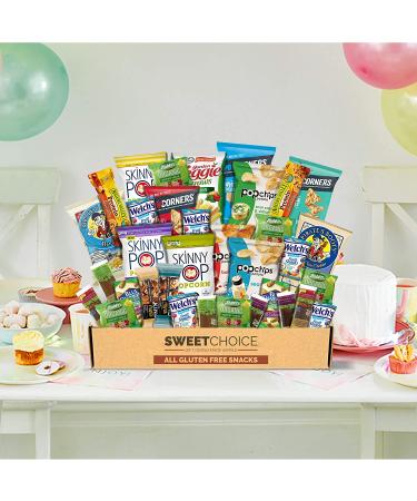 Gluten Free Healthy Snack Box (34 Count) for College Students, Exams, Father's Day, Military, Finals, Office - Chips, Popcorn, Granola Bars - Gift Idea - Buy Online on GoSupps.com