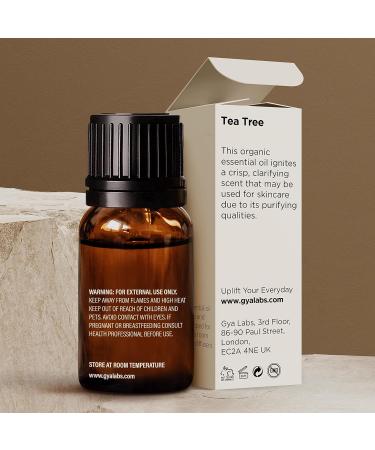 Gya Labs Organic Tea Tree Oil - 10ml (Pack of 1) for Skin, Hair, Face, Toenails, Scalp & Piercings - Australian Tea Tree Essential Oil - Buy Online on GoSupps.com