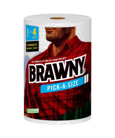 Brawny Pick-A-Size Paper Towels, 1 Mega Roll  4 Regular Rolls