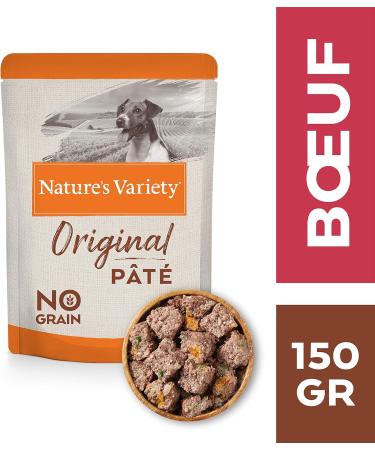 Nature's Variety Original No Grain - Mini Adult Dog P t with Beef - Box of 8 x 150 g - Buy Online on GoSupps.com