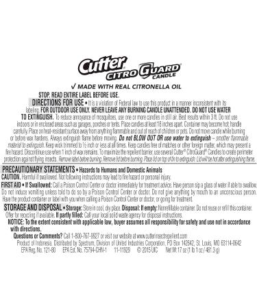 Cutter 66384-1 Camping Candles - Pack of 6 Silver | Long-Lasting Outdoor Citronella Candles - Buy Online on GoSupps.com