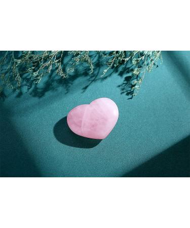 Rose Quartz Heart Crystal 45mm - Natural Reiki Healing Stone for Anxiety Relief, Meditation, and Energy Balancing - Buy Online on GoSupps.com