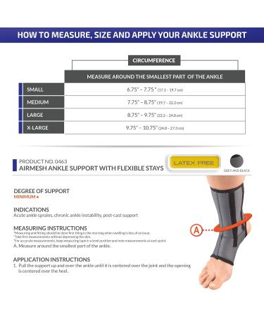Buy Champion Ankle Brace - Open Heel Flexible Support Airmesh Fabric - Grey X-Large - International Shipping Available - Buy Online on GoSupps.com