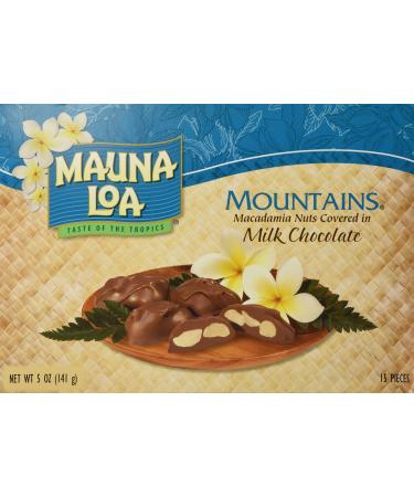 Mauna Loa Mountains Milk Chocolate Covered Macadamia Nuts, 15-Count, 5-Ounce package