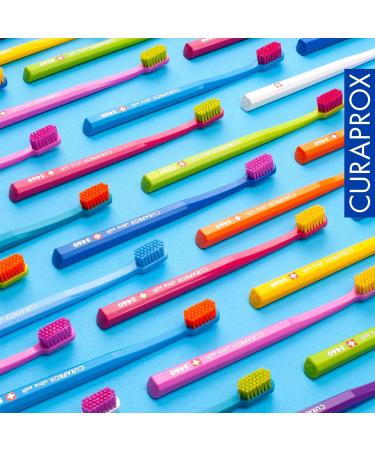 Curaprox Toothbrush CS 5460 Ultra Soft - Eco-Friendly Manual Toothbrush for Adults with 5460 CUREN Bristles - Yellow-Blue - Buy Online on GoSupps.com