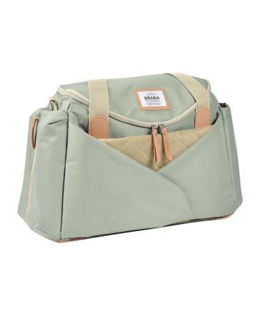 B aba Diaper Bag Sydney II - Modular Large Capacity & Insulating Baby Food Compartment - Sage Green - Buy Online on GoSupps.com