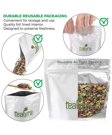 Tealyra White Garden Bouquet Tea Blend - Hibiscus, Strawberry, Raspberry - Antioxidant-Rich Loose Leaf Tea - All Natural Ingredients - 110g - Buy Online on GoSupps.com