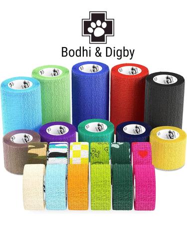 Bodhi & Digby Finger Bandage - 2.5cm x 4.5m - 12 Rolls, Fun Colours & Patterns - Buy Online on GoSupps.com