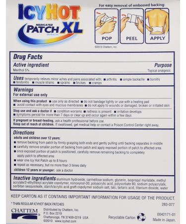 Icy Hot Extra Strength Medicated Patch 3 Count 2 Pack - Fast Pain Relief - Buy Online on GoSupps.com