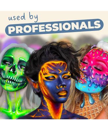 Children's Make-Up Set | Blue Squid Pro 12x10g - Safe Face Paint & Body Paint for Kids & Adults | Carnival & Halloween Ready - Buy Online on GoSupps.com