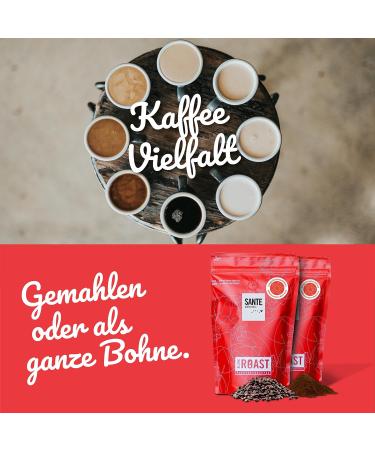 Blank Roast Sante 1kg (3-Pack) - Organic Caffeine-Free 100% Arabica Ground Coffee from Peru - Gentle Decaf with Full Crema - Eco-Friendly & Low Acidity - Buy Online on GoSupps.com