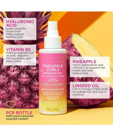 Pacifica Beauty Pineapple Curls Refresher Mist - 4 fl oz | Vegan, Cruelty-Free, Sulfate & Paraben-Free, Clean Hair Care for Textured Curly Hair - Buy Online on GoSupps.com
