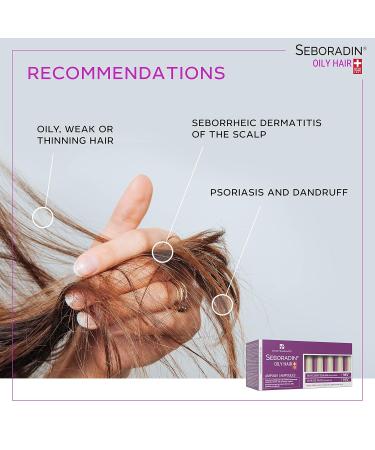 Seboradin Ampoules for Greasy Hair Hair Loss Dandruff & Psoriasis Treatment Scalp Care Serum for Men & Women (14x5.5ml) - Buy Online on GoSupps.com
