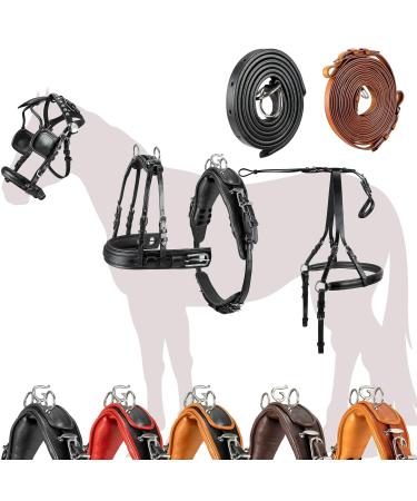 Esposita single -chipping "Professional" carriage dishes for Shetty pony and horse dishes for Minishetty to XL cold blood Routing dishes for feeders Full/WB Black