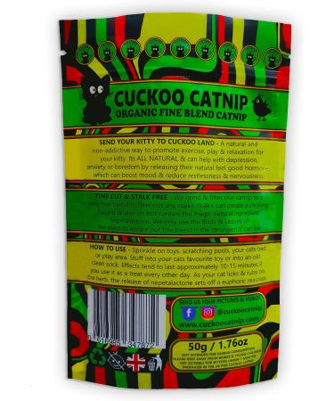 Cuckoo Catnip - Organic Fine Blend Cat Nip - Stalk Free 100% Natural - Buy Online on GoSupps.com