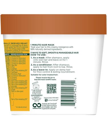 Garnier Fructis Nourishing Treat 1 Minute Hair Mask 13.5 Fl Oz - Coconut | Single Pack - Buy Online on GoSupps.com