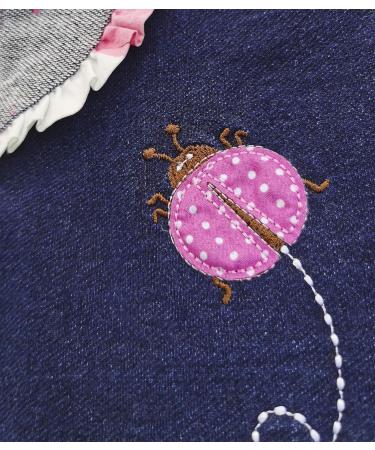 KIDSCOOL SPACE Baby Denim Overalls | 3D Cute Cartoon Knitted Jean Dungarees 3-6 Months Blue - Buy Online on GoSupps.com