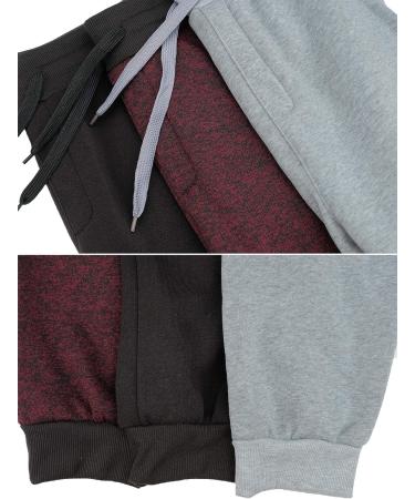 3 Pack Men's Tech Fleece Jogger Sweatpants with Pockets | Big & Tall Sizes Available - Standard Medium Set B - Buy Online on GoSupps.com