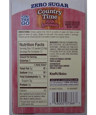 Country Time On The Go Bundle - 6 Packages (2 Lemonade, 2 Pink Lemonade, 2 Raspberry Lemonade) - Buy Online on GoSupps.com