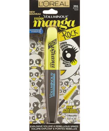 L'Oreal Paris Voluminous Miss Manga Rock Waterproof Mascara 391 Black 0.27 oz - Buy Online on GoSupps.com