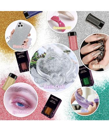 Renfio Metallic Gold Glitter Powder 80ml - Perfect for Resin Art Nail Art & DIY Decorations - Buy Online on GoSupps.com