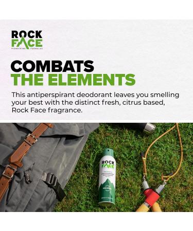 Rock Face Antiperspirant Deodorant for Men 200ml | Fresh Citrus Scent | Fast Absorbing | Non-Staining | 48 Hour Protection Orignal 200 ml (Pack of 1) - Buy Online on GoSupps.com