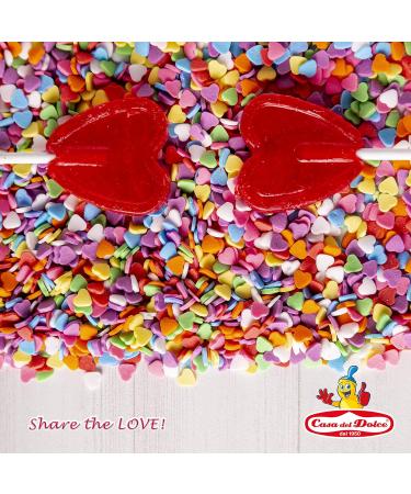 CASA DEL DOLCE Heart Saucette Small Heart Shaped Lollipops Cherry Flavor Box of 200 Pieces Individually Wrapped M - Buy Online on GoSupps.com