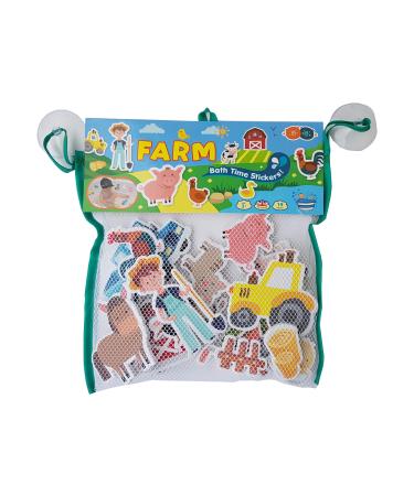 Buddy & Barney Bath Time Stickers Toy for Kids (Farm) Multicolor