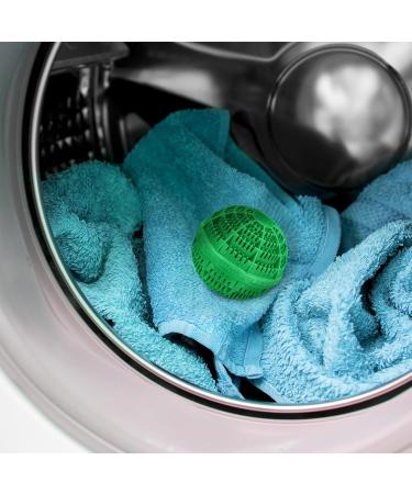 Relaxdays Laundry Ball Plastic 50% Ceramic Green 9.5 x 10.5 x 10.5 cm - Buy Online on GoSupps.com