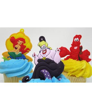 Little Mermaid Birthday Cake CUPCAKE Topper Featuring Ariel and Friends - Buy Online on GoSupps.com