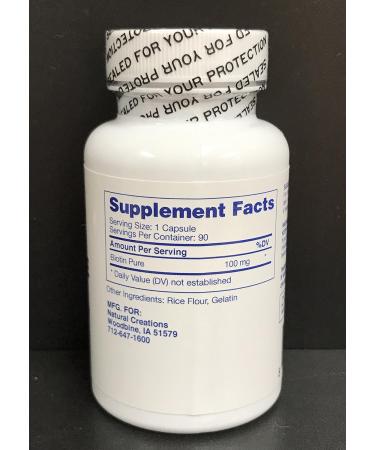 High Dose Biotin 100mg - 90 Capsules - Buy Online on GoSupps.com