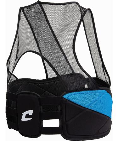 CHAMPRO Air Tech 3 Adult Football Rib Vest with Padded Rib Plate Guards and Tail Pad - Black & Blue - Small - Buy Online on GoSupps.com