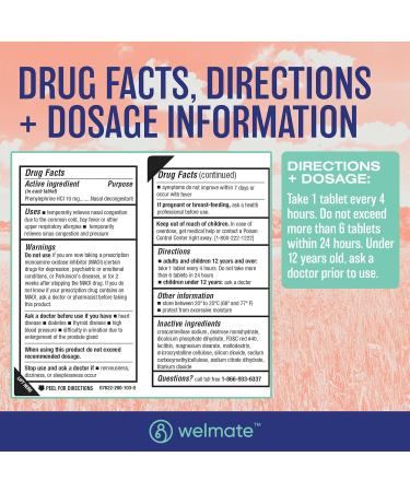 WELMATE Complete Allergy & Wellness Kit: Generic Xyzal Levocetirizine 5mg (24hr Support) Phenylephrine HCl Nasal Decongestant Doxylamine Sleep Aid Bifidobacterium Probiotic & Zinc Sulfate - Buy Online on GoSupps.com