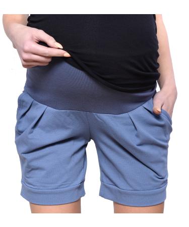 Mija - Maternity Shorts Pants Trousers with Over Bump Panel 1047 16 Jeans