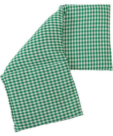 Buy Organic Spelt Pillow 20x50cm - Large 3-Chamber Heat Pad - Green-White Checked | International Shipping - Buy Online on GoSupps.com