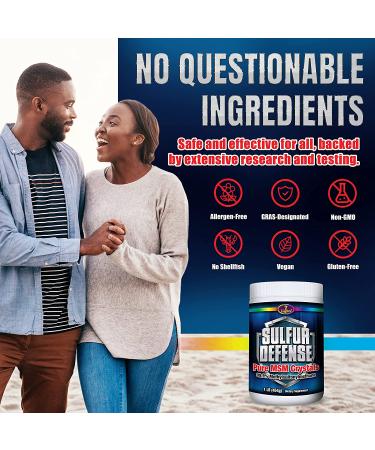 Sulfur Defense Opti-MSM 99.9% Pure MSM Powder - Organic Methylsulfonylmethane Crystals - Vegan, Non-GMO, Gluten-Free - 1lb - Immune Booster, Joint Pain Relief, Skin, Hair, Nails - Made in USA - Buy Online on GoSupps.com