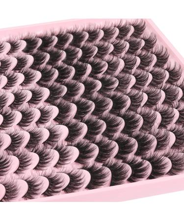 Fluffy Volume Wispy Russian Strip Lashes Bulk Wholesale - 48 Pairs Mixed C-3 Styles - Buy Online on GoSupps.com